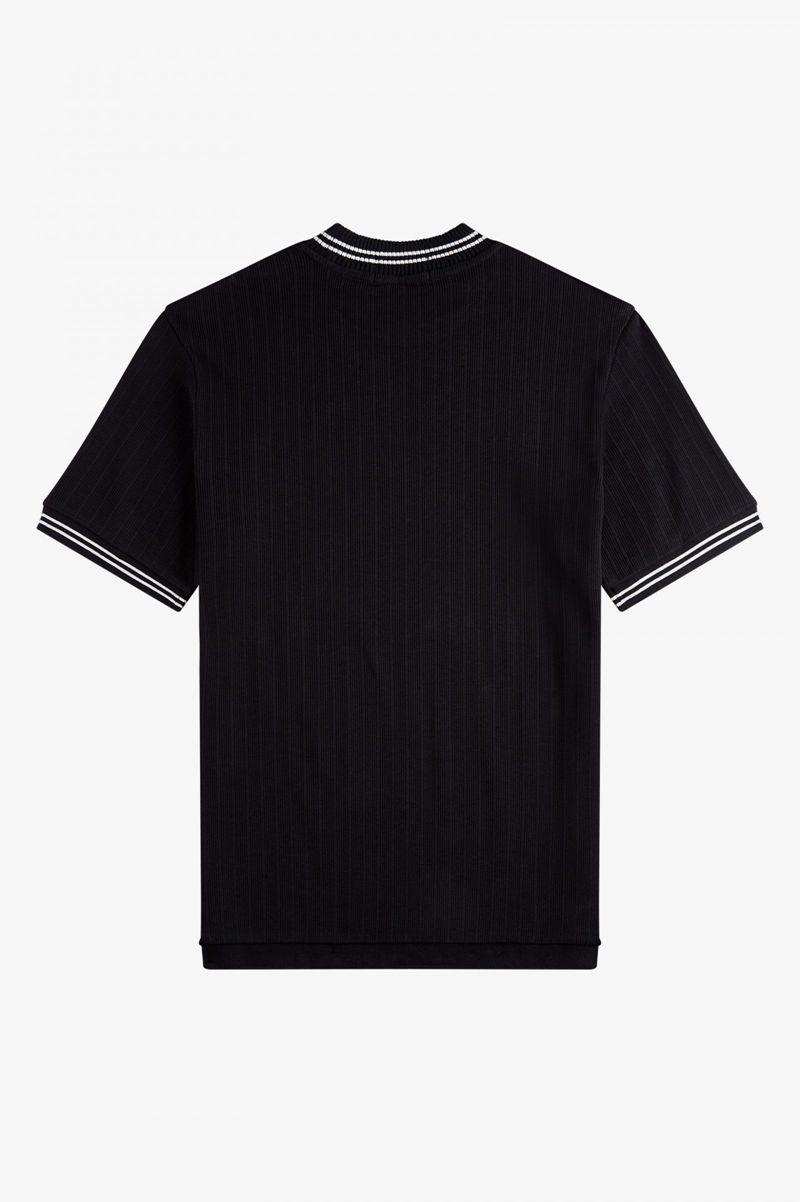 Black Fred Perry M9802 Men's T Shirts | PH 1724ILHS